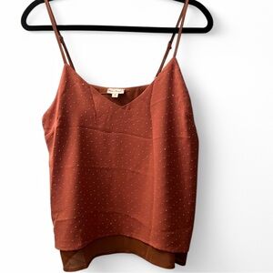 Brown Polka Dot Women's Top